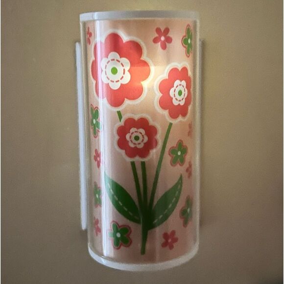 Wallflower Plug-in Night Light ~ White Barn Candle Co. ~ Pink & Floral ~ EUC - Picture 1 of 5
